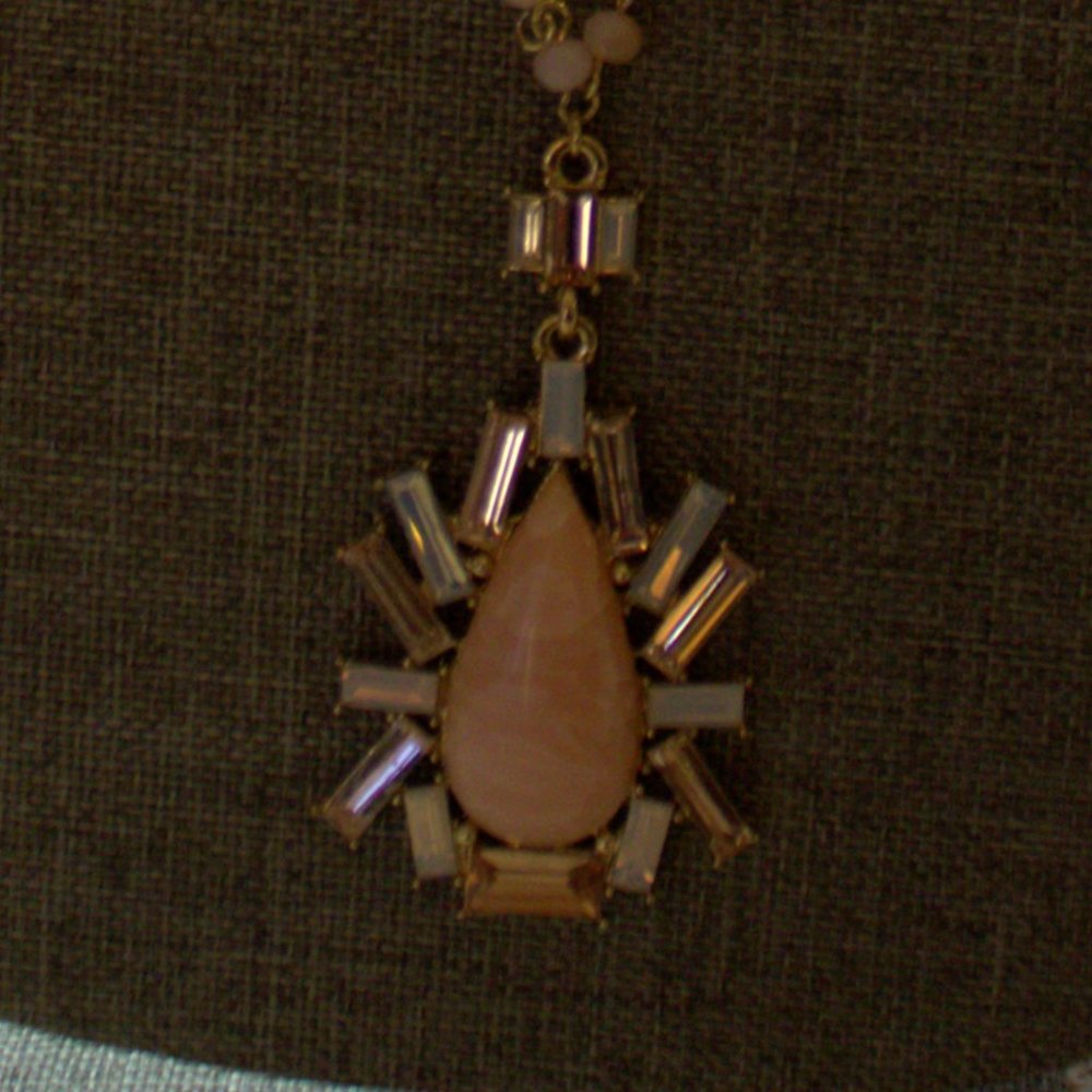 Gold and Pink Gennaro Gemstone Necklace